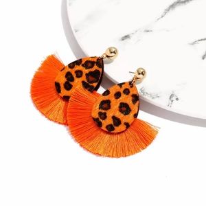 2 for $25 Color Cow Color Leopard Dangle Earrings